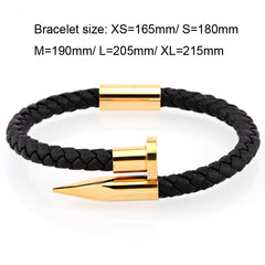 Stainless Steel/Leather Bracelet