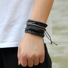 Trendy Leather Bracelet (4pcs)