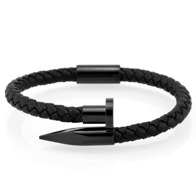 Stainless Steel/Leather Bracelet
