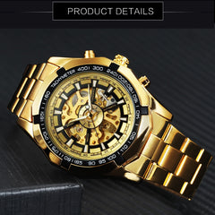 Men's Mechanical Golden Watch