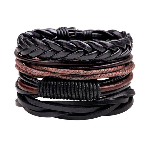 Trendy Leather Bracelet (4pcs)