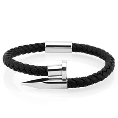 Stainless Steel/Leather Bracelet